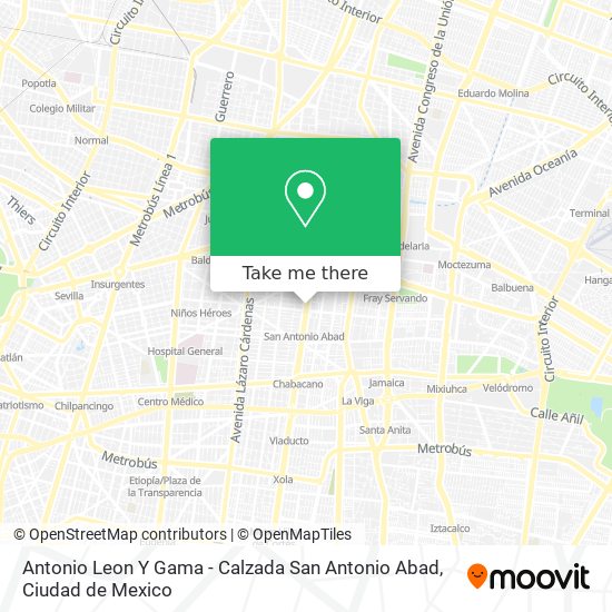 Antonio Leon Y Gama - Calzada San Antonio Abad map