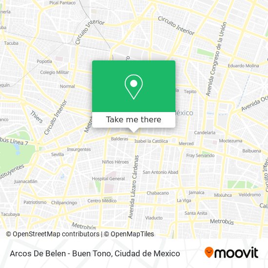 Arcos De Belen - Buen Tono map