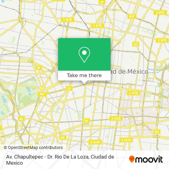 Av. Chapultepec - Dr. Rio De La Loza map