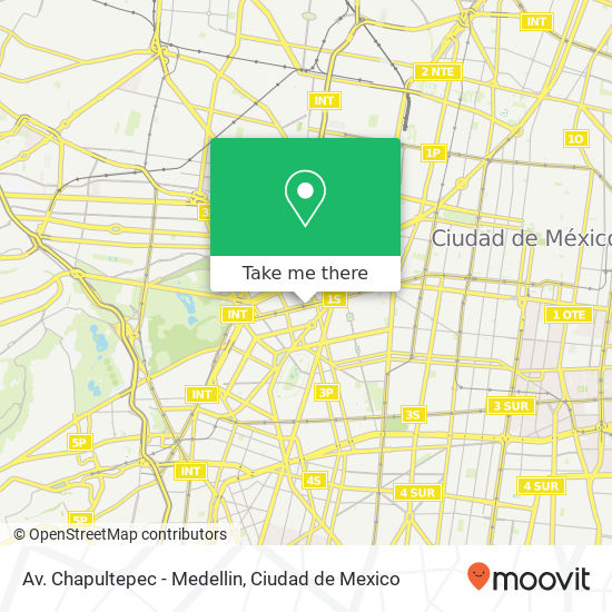 Av. Chapultepec - Medellin map