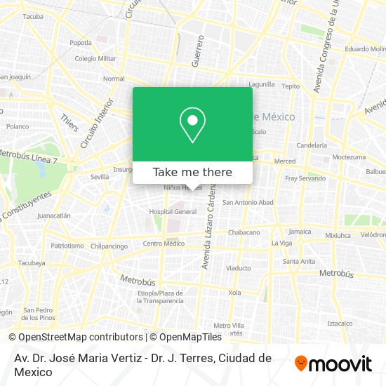 Av. Dr. José Maria Vertiz - Dr. J. Terres map