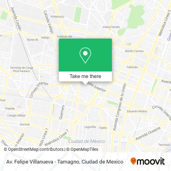 Mapa de Av. Felipe Villanueva - Tamagno