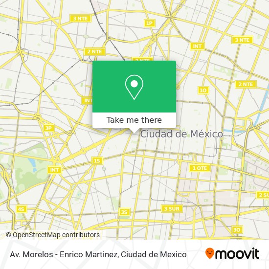 Av. Morelos - Enrico Martinez map