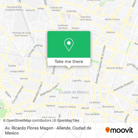 Av. Ricardo Flores Magon - Allende map