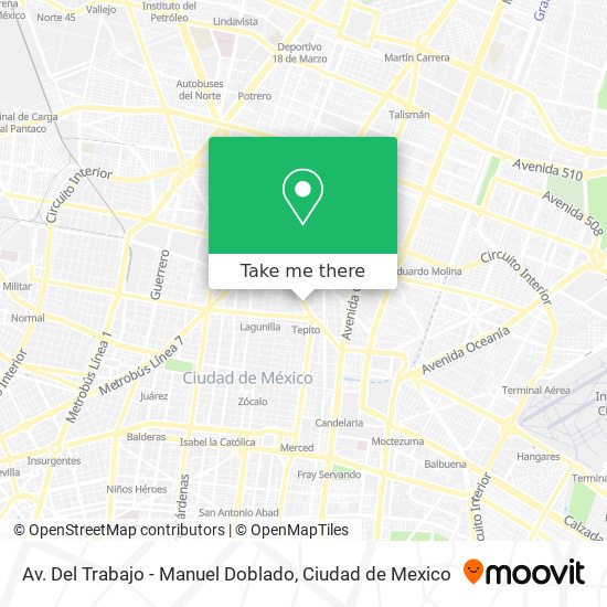 Mapa de Av. Del Trabajo - Manuel Doblado