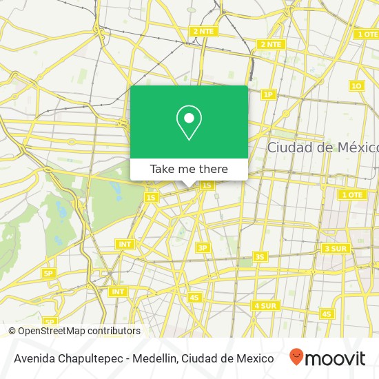 Mapa de Avenida Chapultepec - Medellin