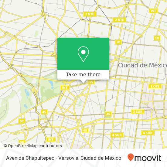 Avenida Chapultepec - Varsovia map