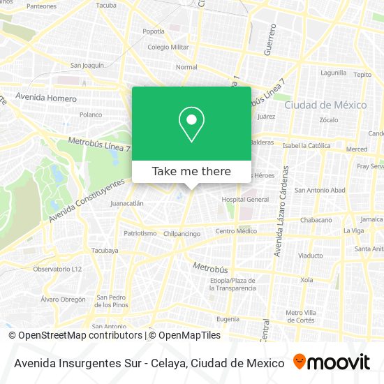 Mapa de Avenida Insurgentes Sur - Celaya