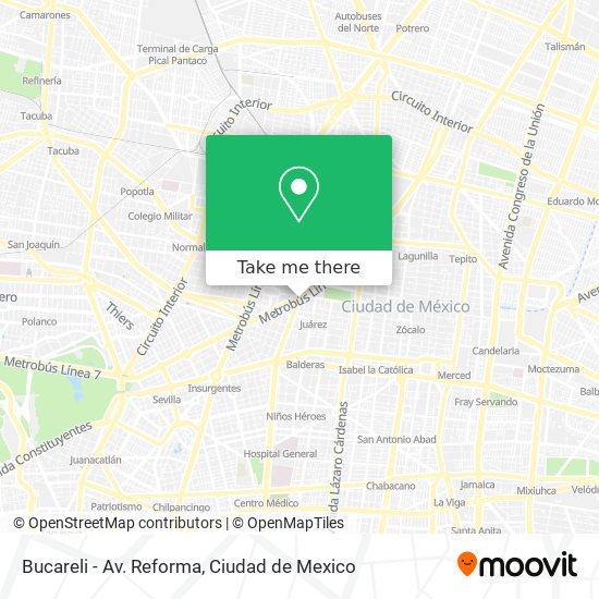 Mapa de Bucareli - Av. Reforma