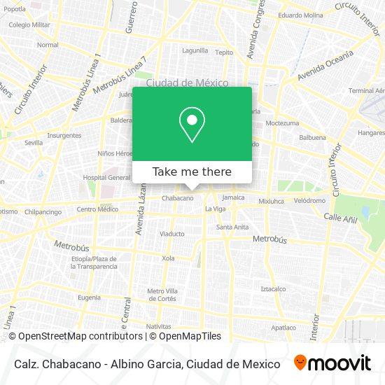 Calz. Chabacano - Albino Garcia map