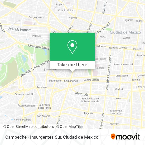 Campeche - Insurgentes Sur map