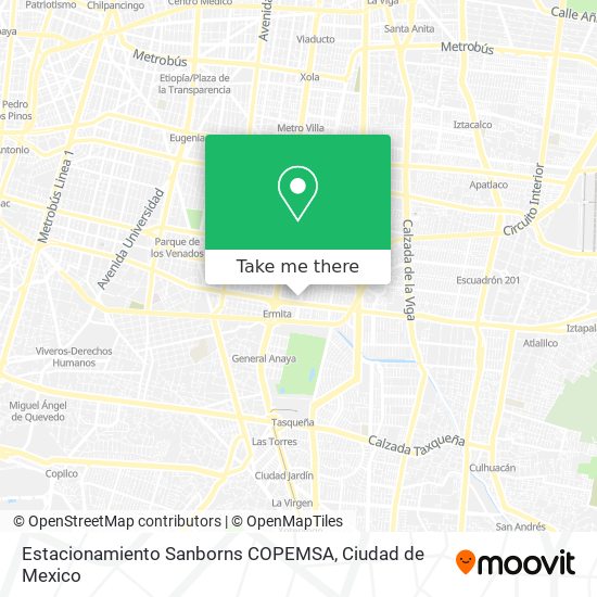 Estacionamiento Sanborns COPEMSA map