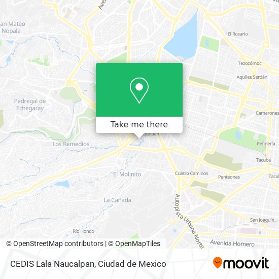 CEDIS Lala Naucalpan map