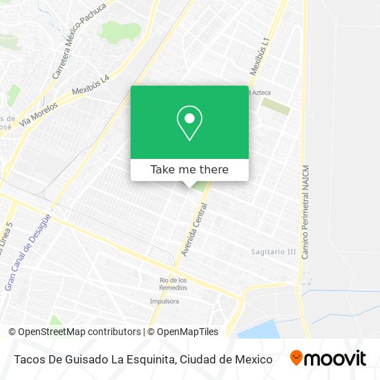 Mapa de Tacos De Guisado La Esquinita