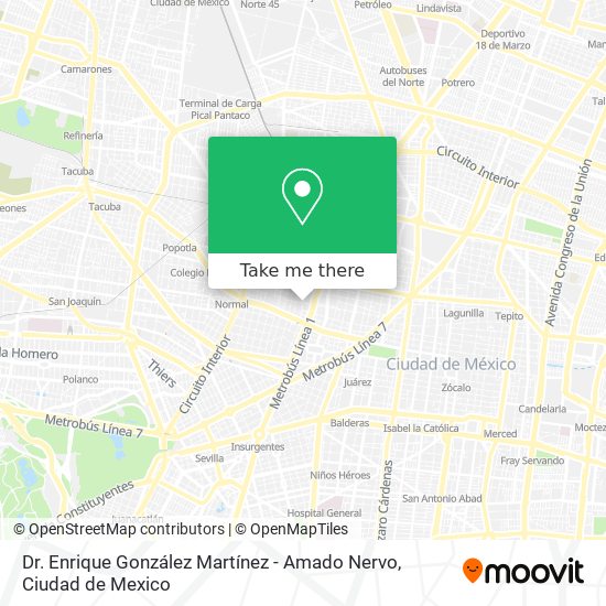 Dr. Enrique González Martínez - Amado Nervo map