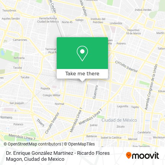 Dr. Enrique González Martínez - Ricardo Flores Magon map