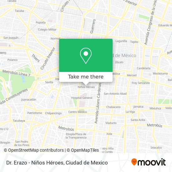 Dr. Erazo - Niños Héroes map