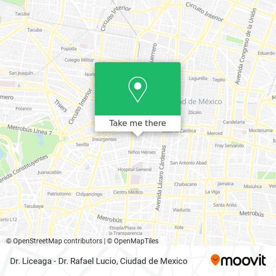Dr. Liceaga - Dr. Rafael Lucio map