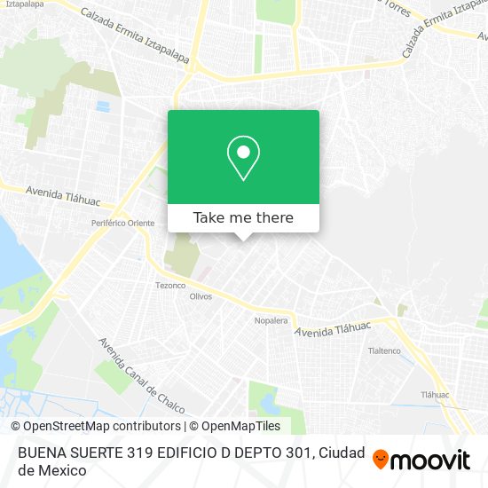 BUENA SUERTE  319   EDIFICIO D DEPTO 301 map