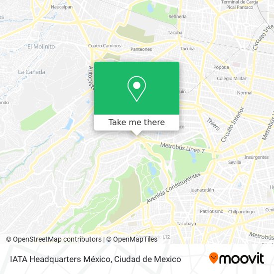 Mapa de IATA Headquarters México