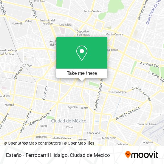 Estaño - Ferrocarril Hidalgo map