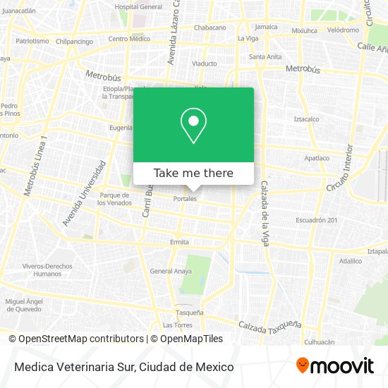 Mapa de Medica Veterinaria Sur