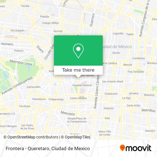 Frontera - Queretaro map