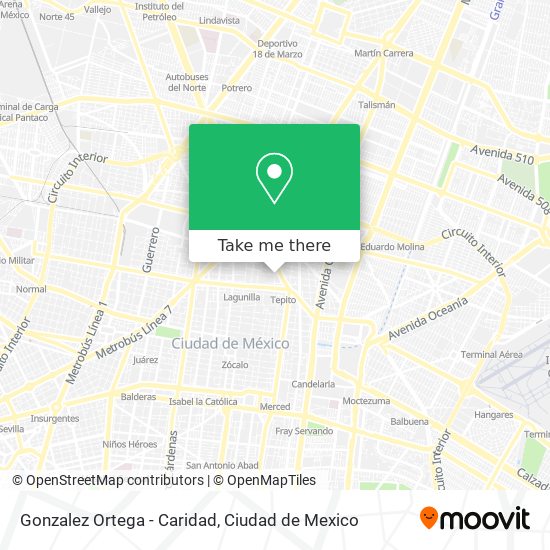 Mapa de Gonzalez Ortega - Caridad