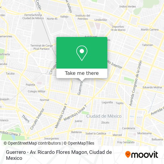 Guerrero - Av. Ricardo Flores Magon map