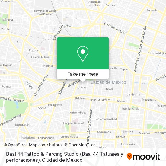 Baal 44 Tattoo & Percing Studio (Baal 44 Tatuajes y perforaciones) map