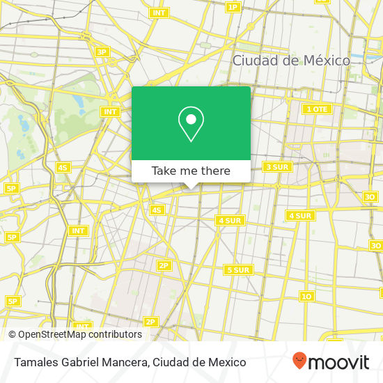 Mapa de Tamales Gabriel Mancera
