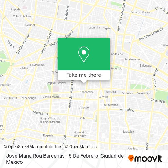 José Maria Roa Bárcenas - 5 De Febrero map
