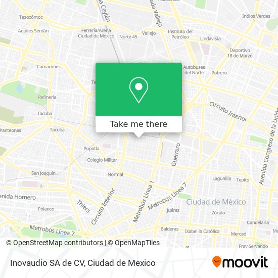 Mapa de Inovaudio SA de CV