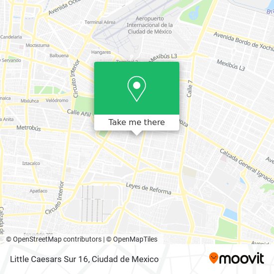 Mapa de Little Caesars Sur 16