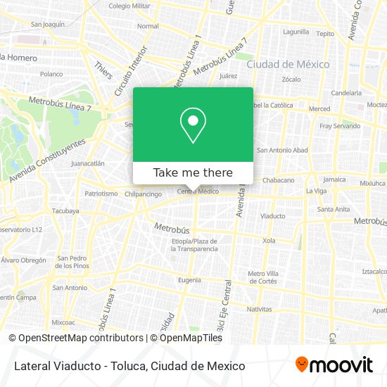 Mapa de Lateral Viaducto - Toluca