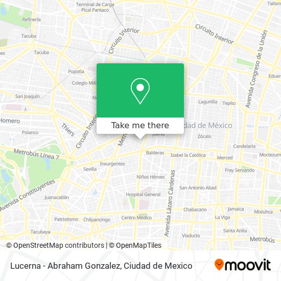Lucerna - Abraham Gonzalez map