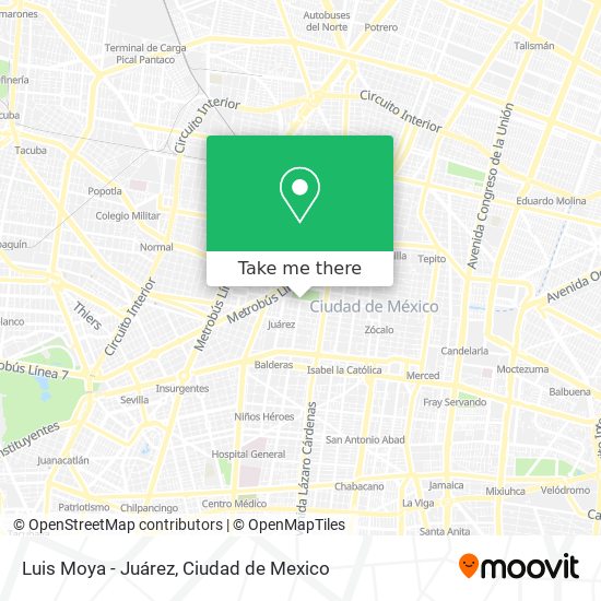 Luis Moya - Juárez map