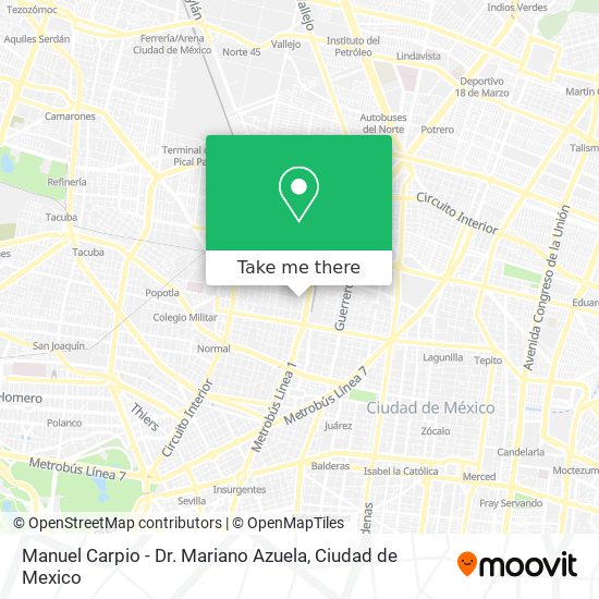 Mapa de Manuel Carpio - Dr. Mariano Azuela