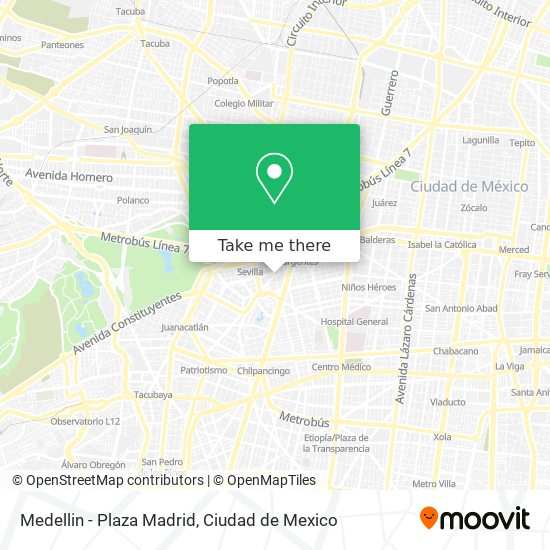 Mapa de Medellin - Plaza Madrid