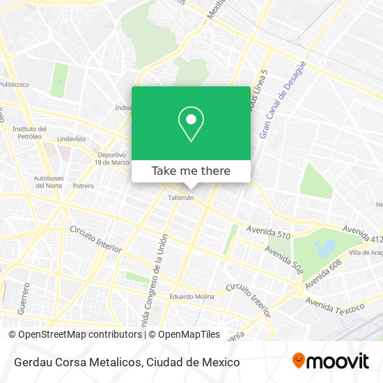 Gerdau Corsa Metalicos map