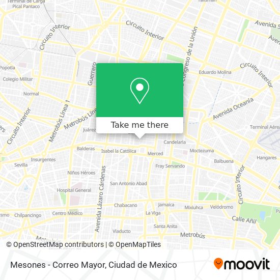 Mesones - Correo Mayor map