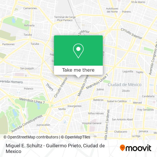 Mapa de Miguel E. Schultz - Guillermo Prieto