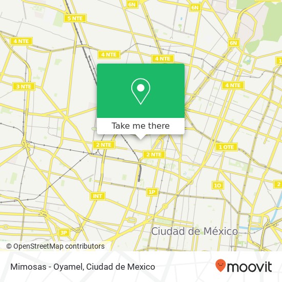 Mimosas - Oyamel map