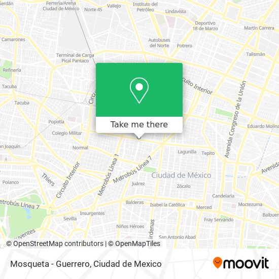 Mosqueta - Guerrero map