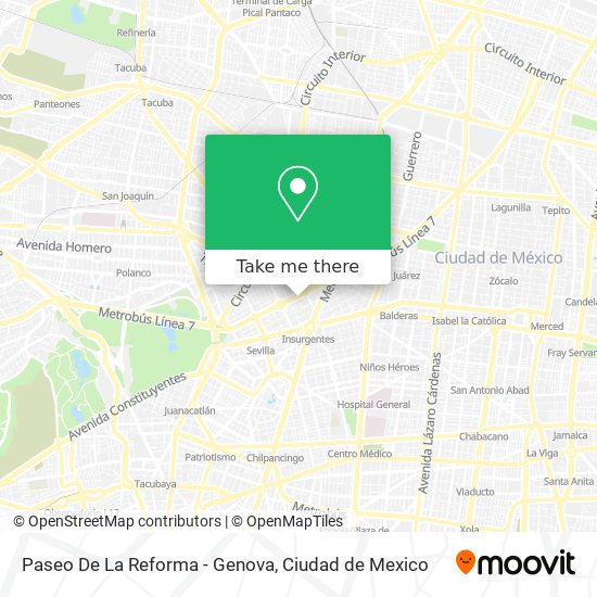 Paseo De La Reforma - Genova map