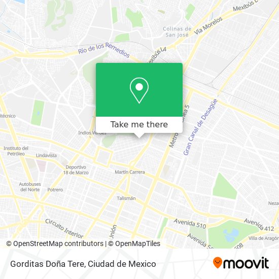 Mapa de Gorditas Doña Tere