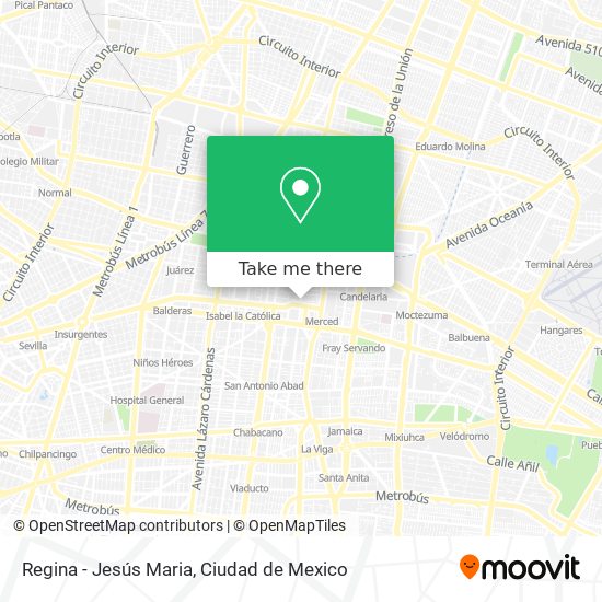 Regina - Jesús Maria map