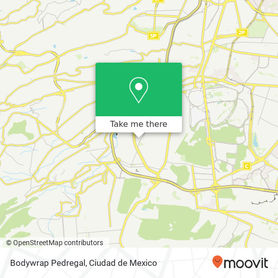 Bodywrap Pedregal map