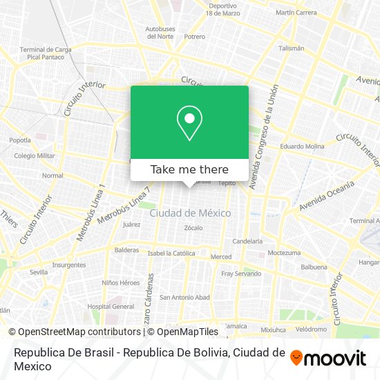 Republica De Brasil - Republica De Bolivia map