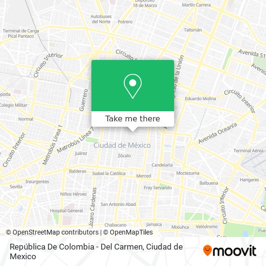 República De Colombia - Del Carmen map
